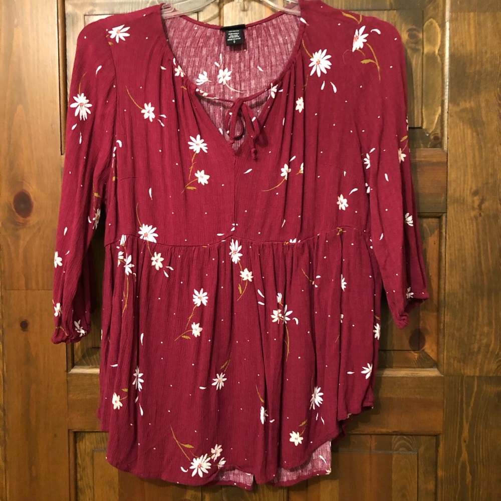 Torrid bohemian 3/4 length sleeve blouse size 0